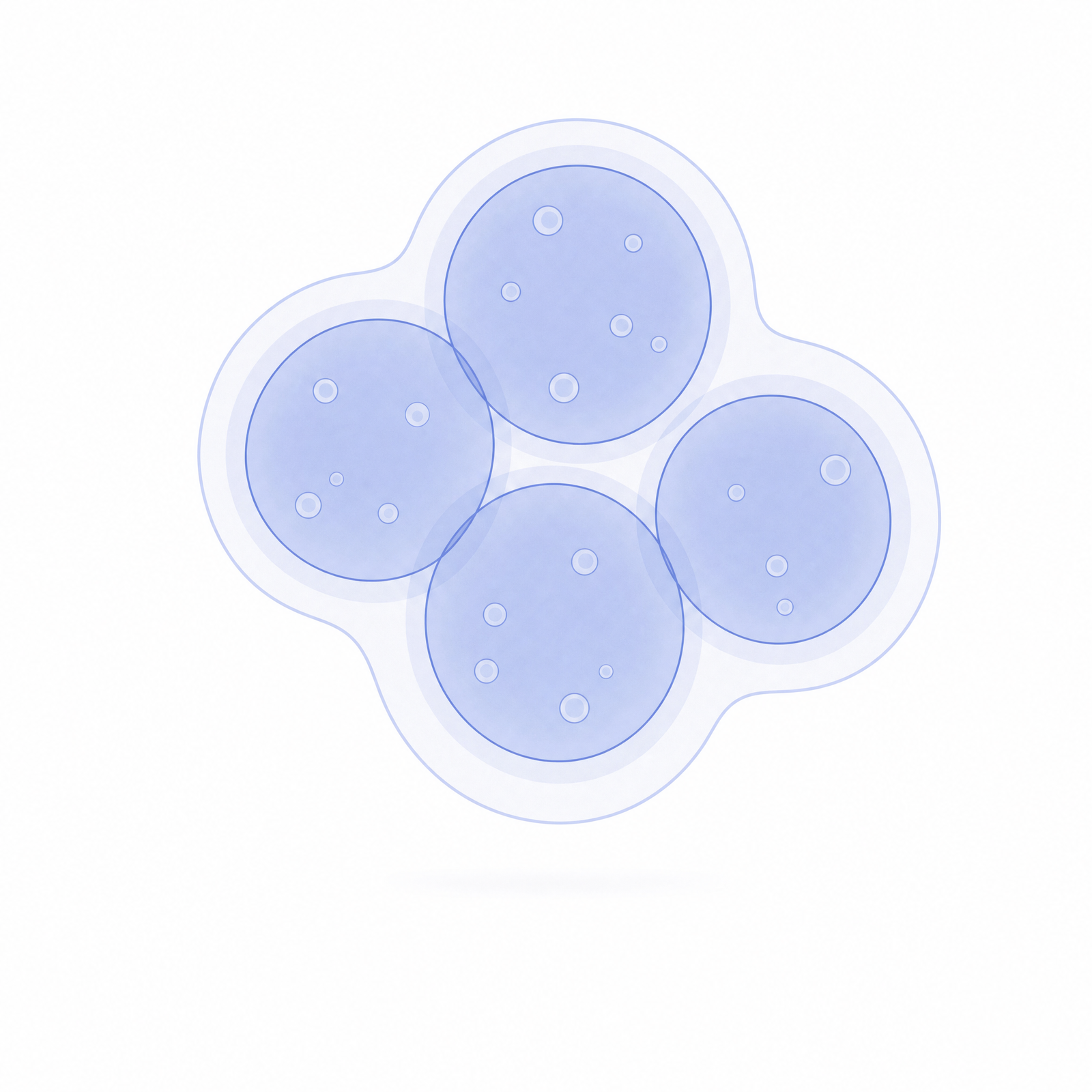 The whole scene subject — a cluster